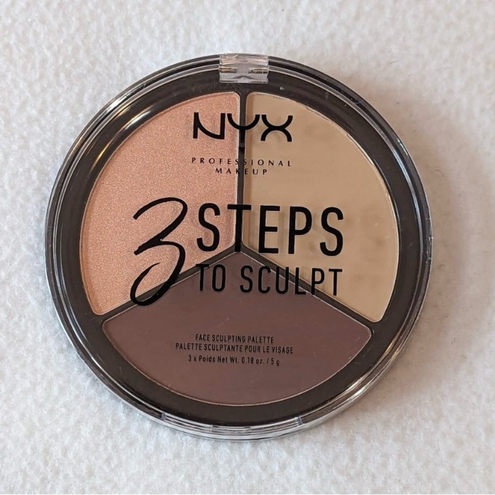 NYX Face Sculpting Contour Palette MEDIUM 3 Steps to Sculpt
